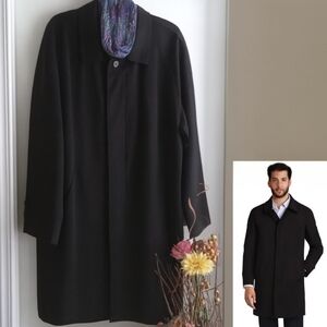 Pronto Uomo | Mens Black Italian Trench Coat